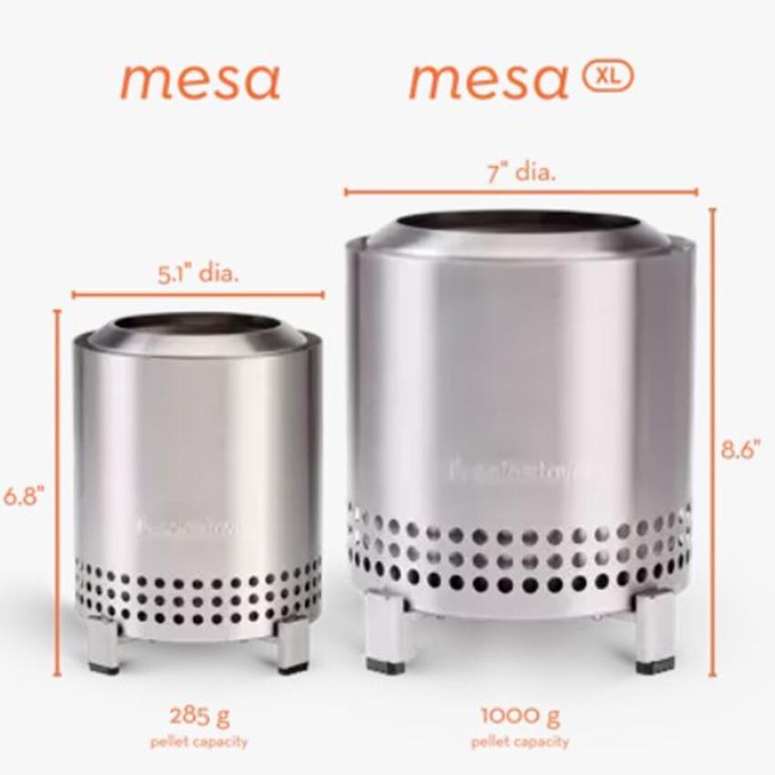 Solo Stove - SSMESA-XL-WATER - Tabletop Fire Pit - Water - Size Comparison