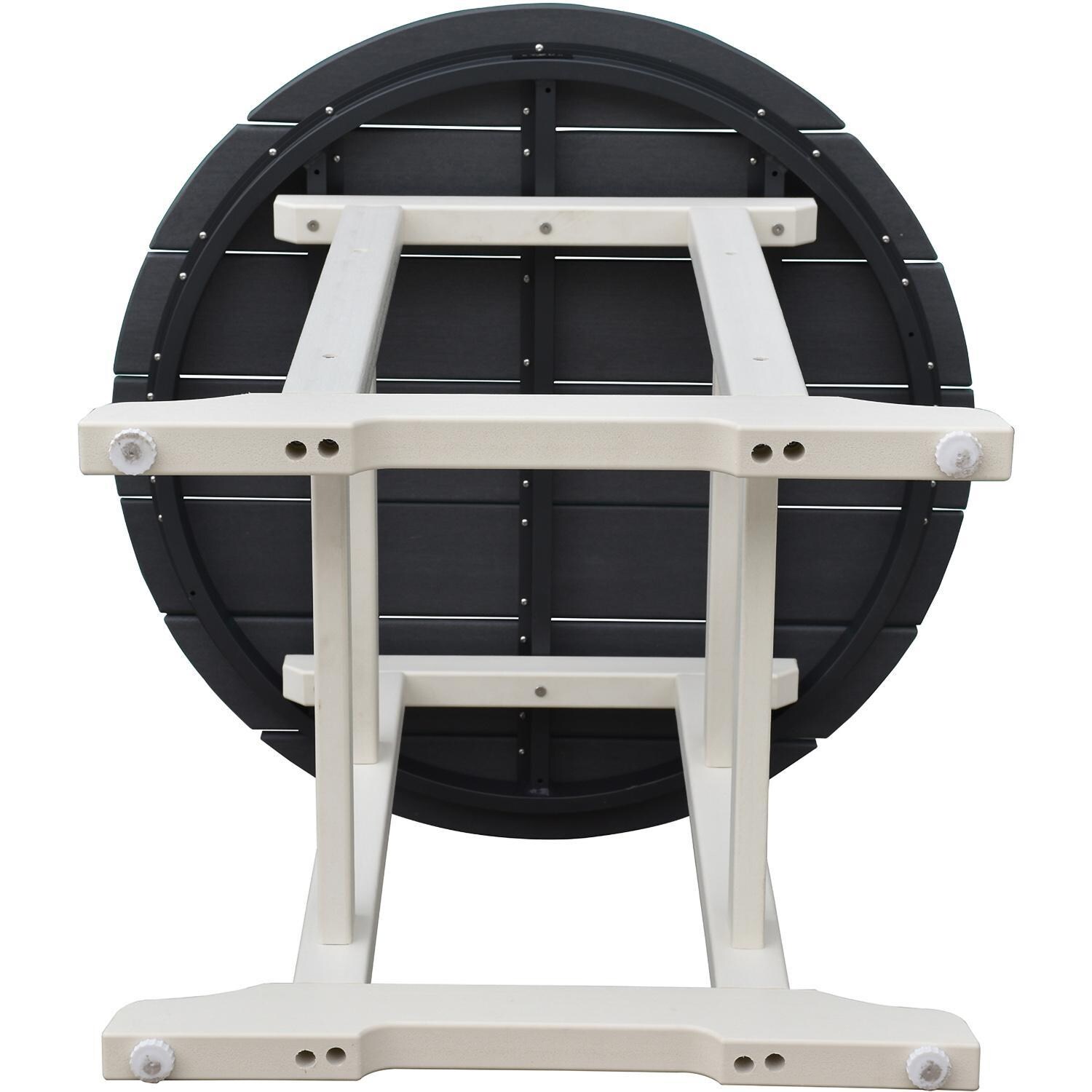 Lakeview Outdoor Designs LV-3311-5 Estatewood 5 Pc Polyresin Bar Set in White - Table Bottom - White Background thumbnail