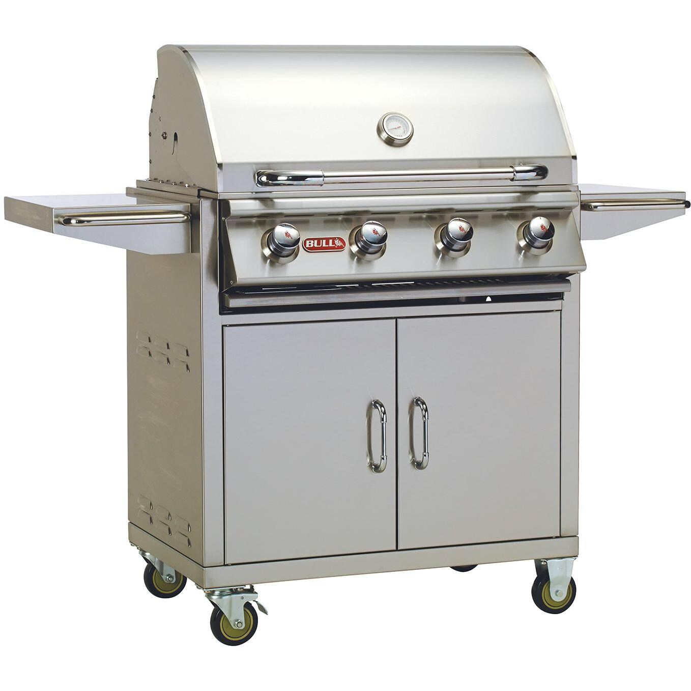 Bull Outlaw 30-Inch 4-Burner Propane Gas Grill Cart