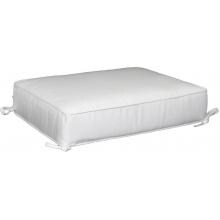 Sunbrella Canvas Natural Medium Outdoor Replacement Ottoman Cushion W/ Piping By BBQGuys