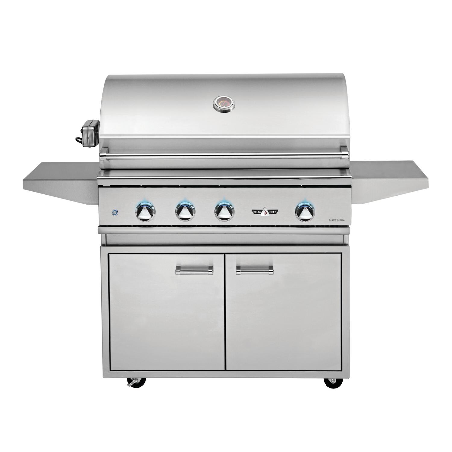 Delta Heat 38-Inch 3-Burner Propane Gas Grill with Sear Zone & Infrared Rotisserie Burner On Cart thumbnail