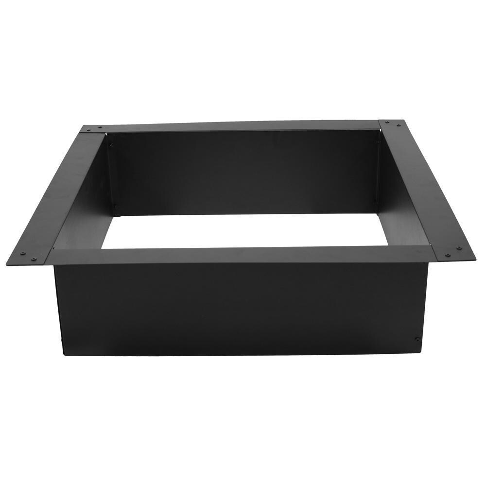 Ultimate Patio 30-Inch Square Heavy Duty Steel DIY Fire Pit Liner - Side View thumbnail