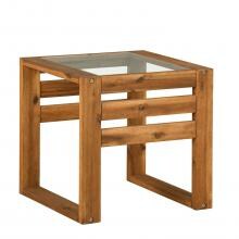 Hudson 20 X 18 Inch Rectangular Acacia Patio End Table By Walker Edison image