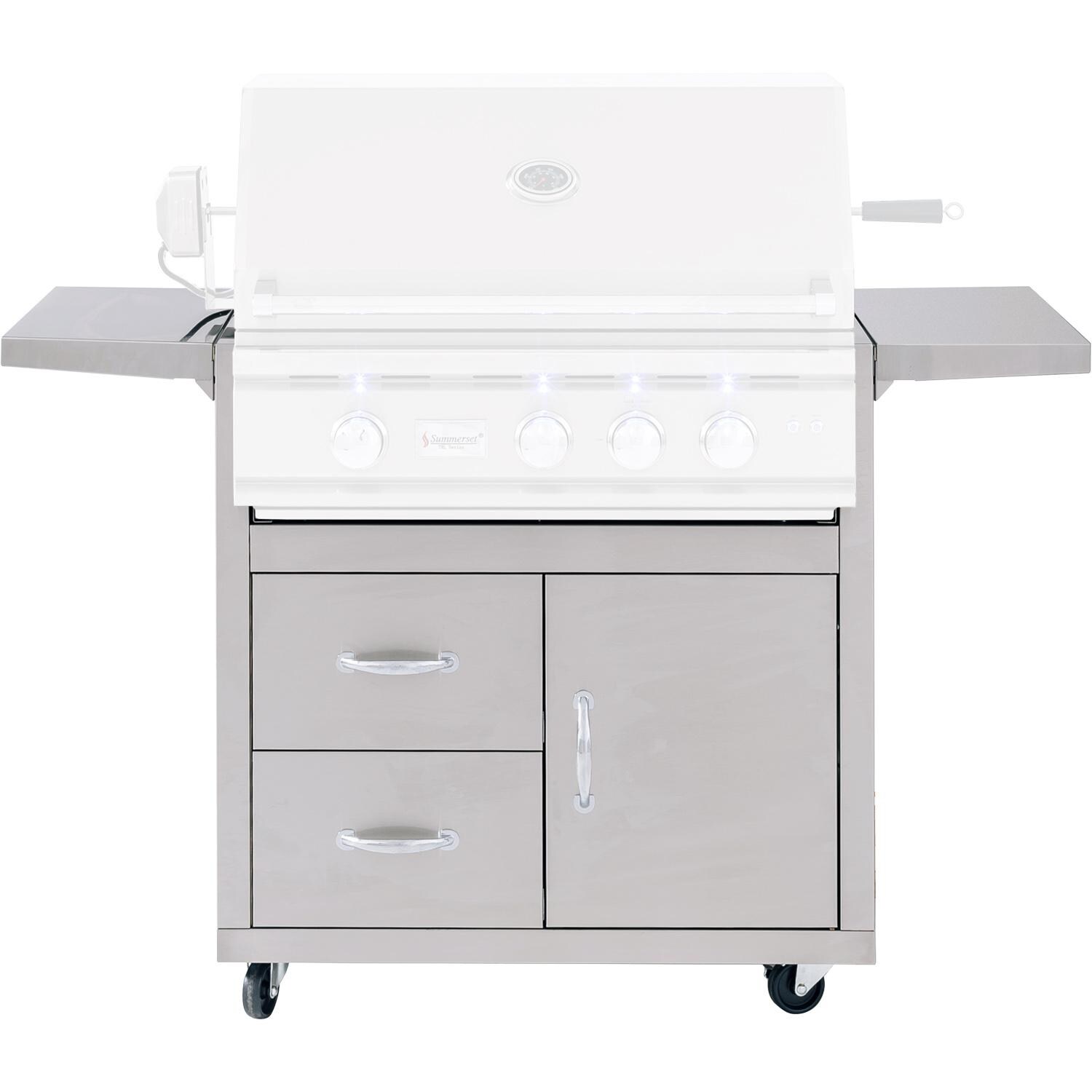 Summerset 32 Inch Deluxe Gas Grill Cart For Trl Gas Grills Cart Trl32 Dc Bbqguys