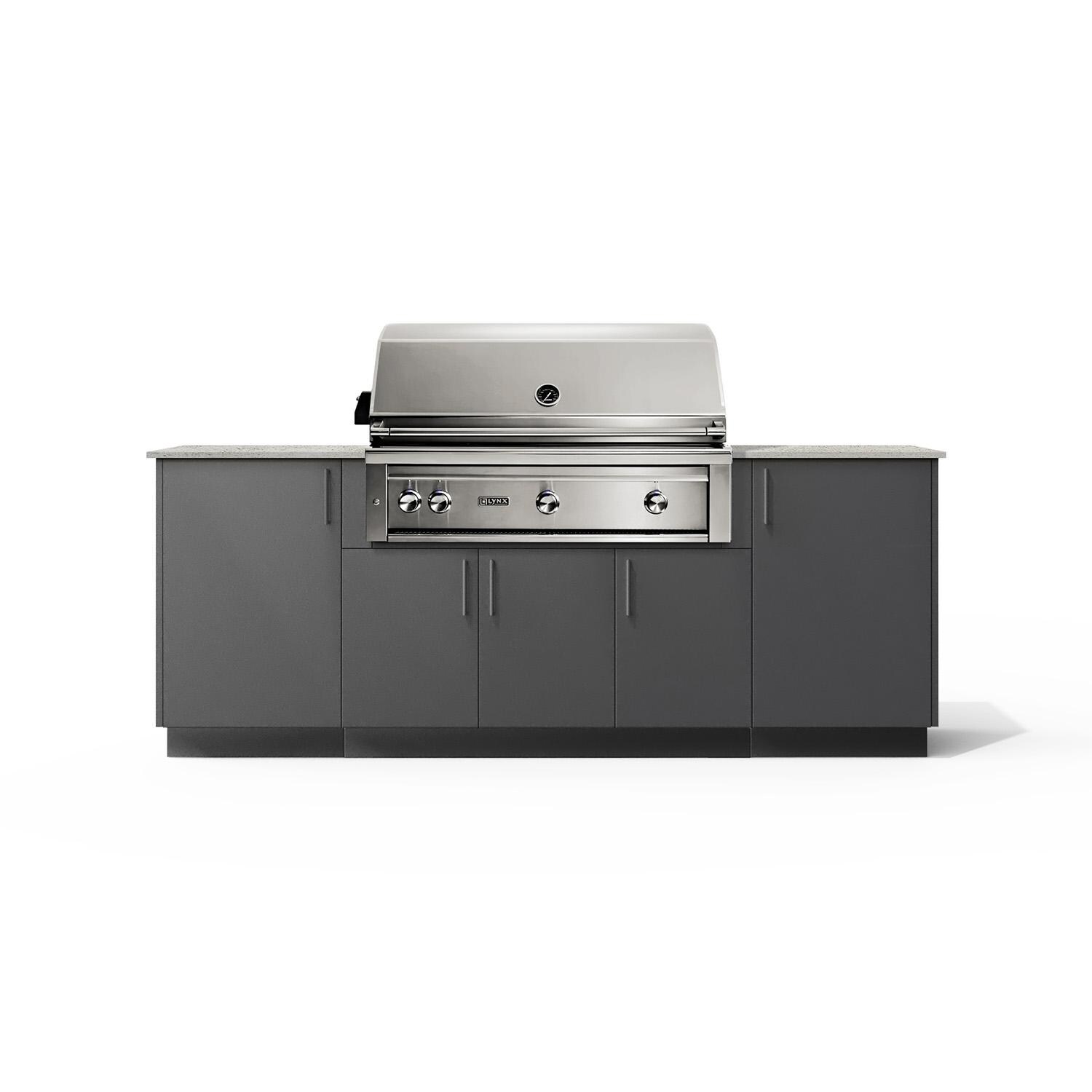 Urban Bonfire B-Sierra-42-Lynx-Keon-Anthracite Sierra 42 Outdoor Kitchen w/ Lynx Natural Gas Grill, Keon Countertop & Anthracite Finish thumbnail