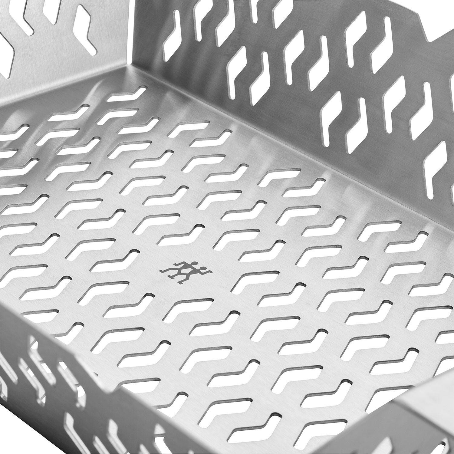 Zwilling Henckels Cutlery 1026136 BBQ+ Stainless Steel Grill Basket - Medium - Basket Material Detail - White Background thumbnail