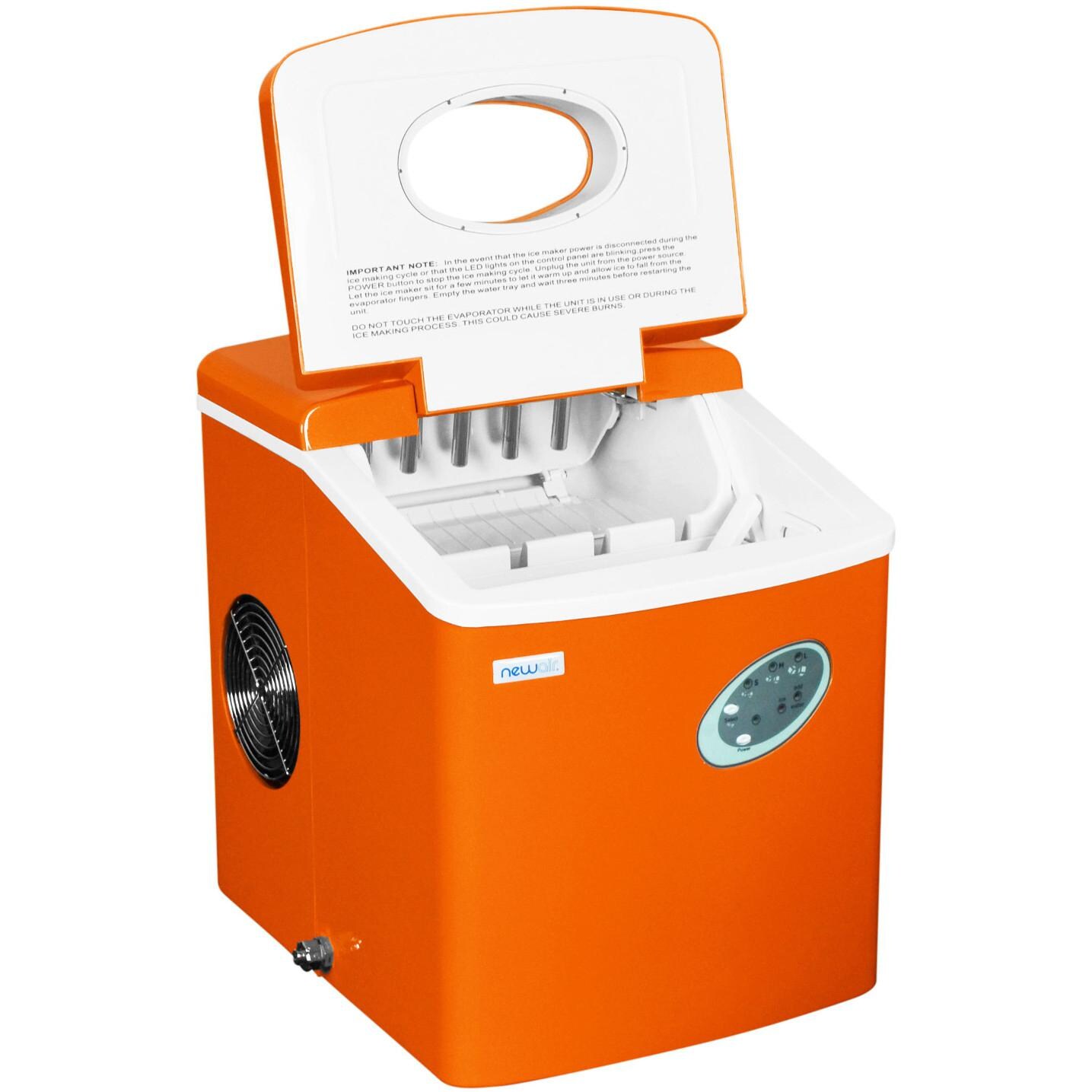 NewAir 28 Lb. Portable Ice Maker Orange AI100VO BBQGuys