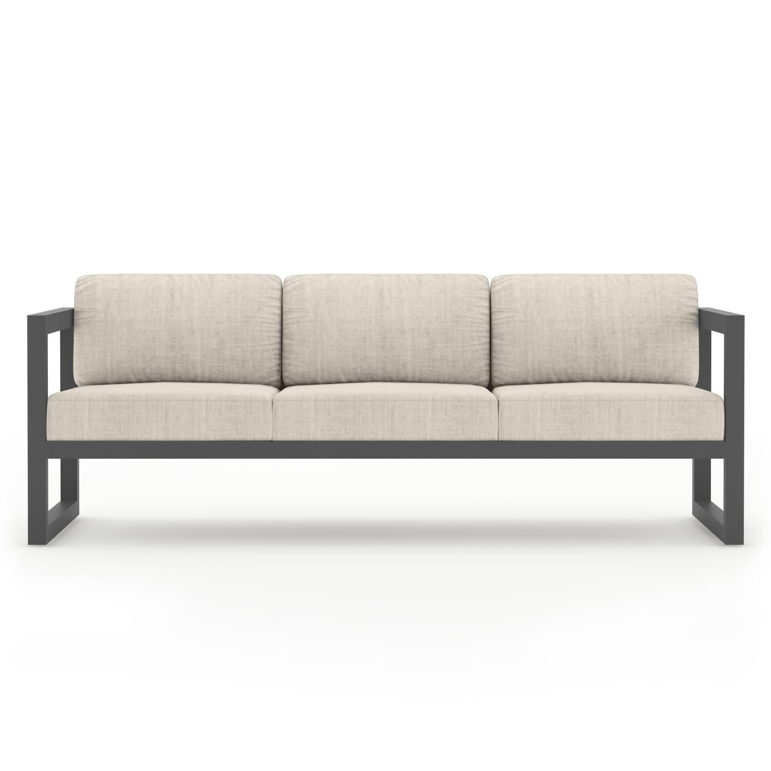 Misty Cove 3 Pc Seating Set in Slate w/Coffee Table & Cast Silver Cushions by Lakeview - Fabric & Zipper - Detail thumbnail