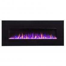Touchstone Home Products AudioFlare 50-Inch Wall Mount/Flush Mount Electric Fireplace With Black Glass Surround & Bluetooth Audio- 80035