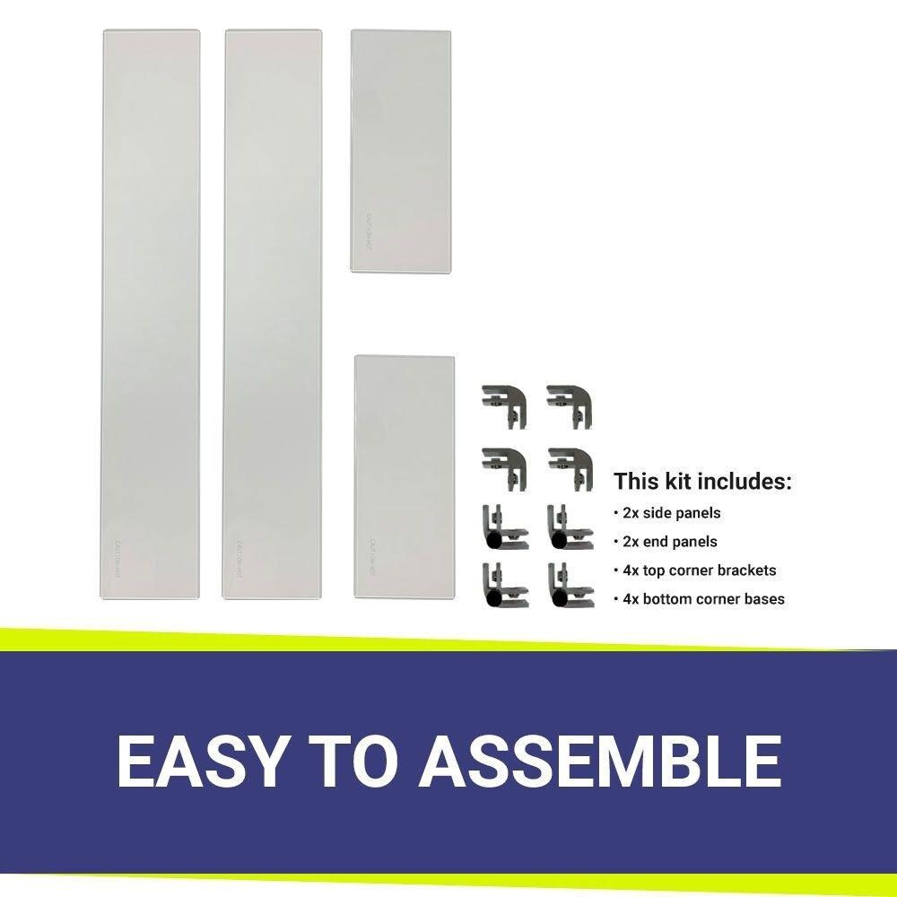 BBQGuys Signature FG-AFPP-30 Polished Glass Flame Guard For 30-Inch Rectangular Drop-In Fire Pit Pans - Components Listing thumbnail