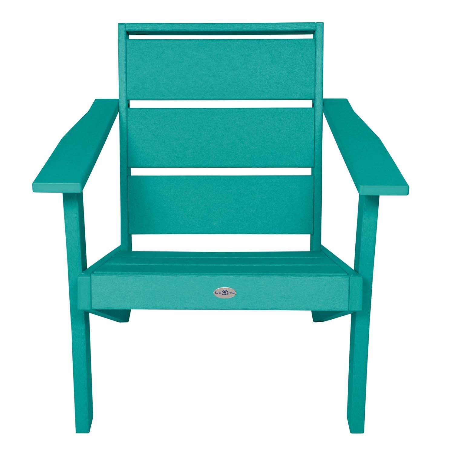 Hazel Cove Recycled Plastic Adirondack Chair in Seaglass Blue by Lakeview Outdoor Designs - White Background thumbnail