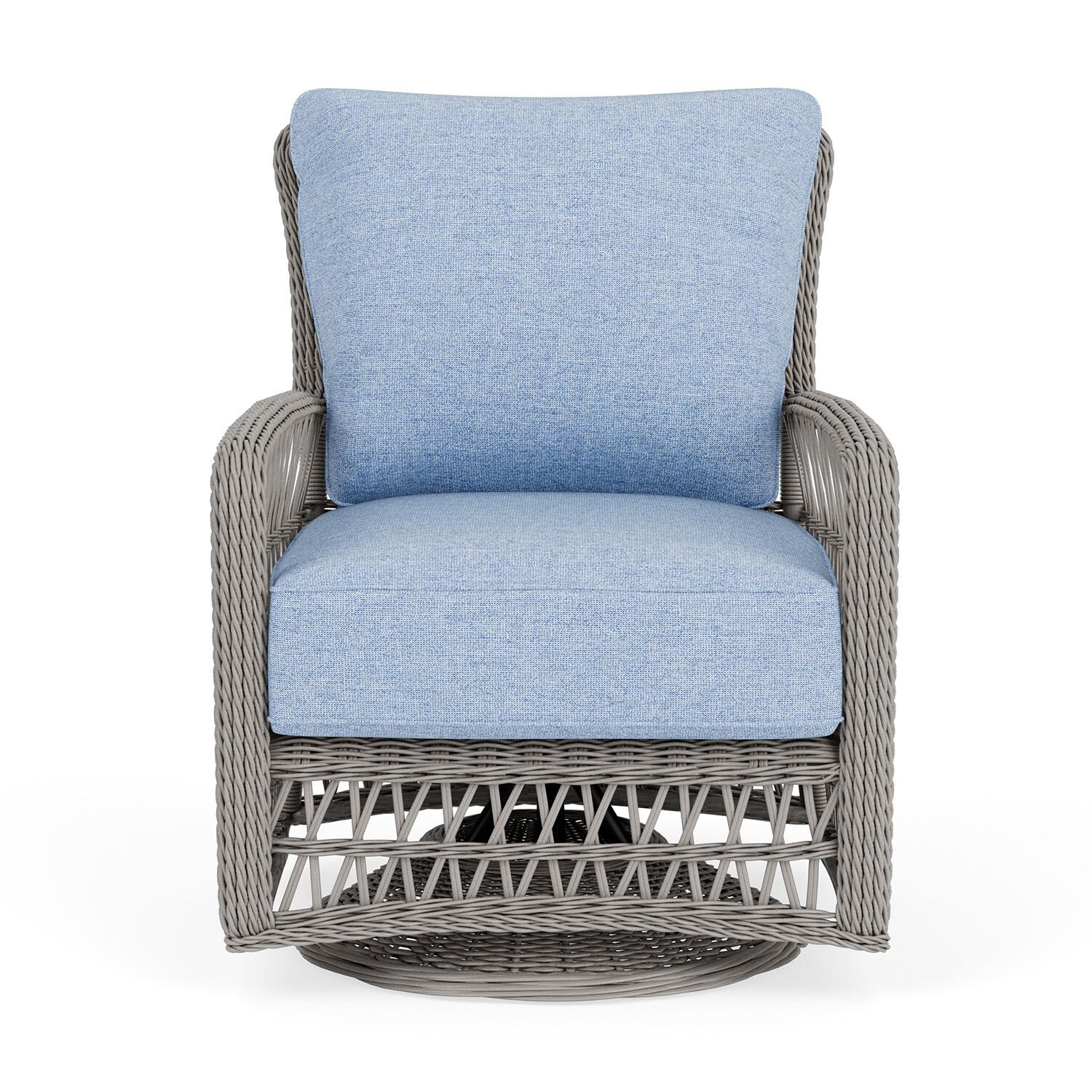 Lloyd Flanders Mackinac Swivel Glider Lounge Chair in Putty Finish with Demo Skyway fabric thumbnail