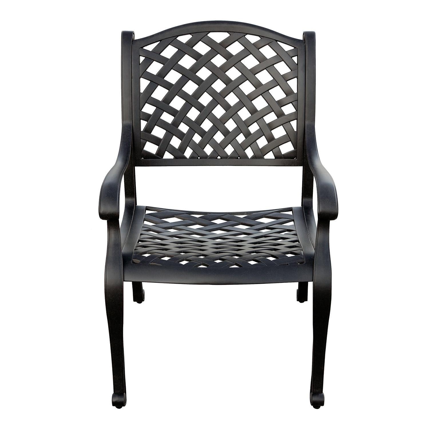 Darlee Nassau 7 Piece Cast Aluminum Patio Dining Set w/ 2 Swivel Rockers - Dining Chair Frame - Detail thumbnail