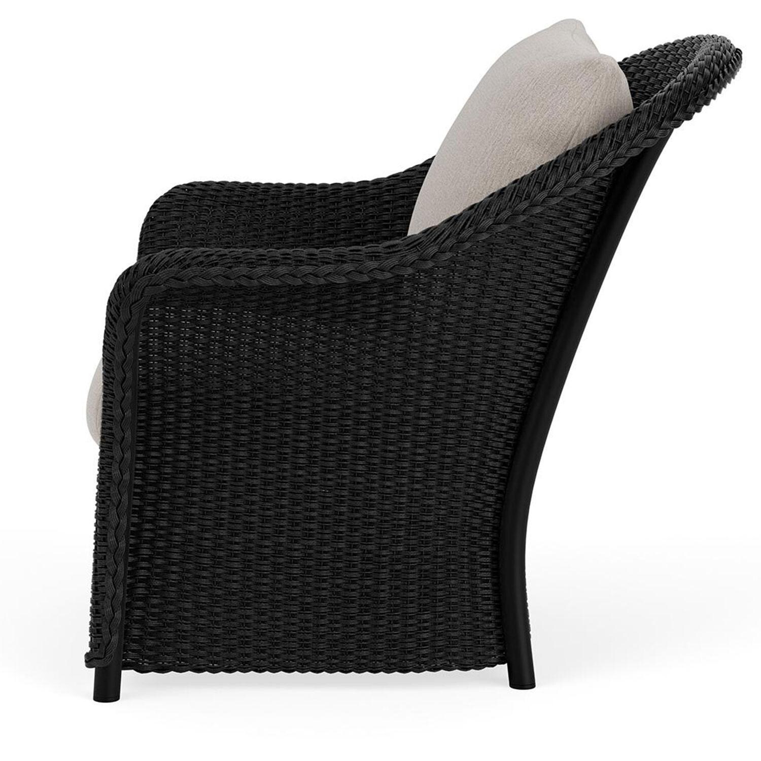 Lloyd Flanders Weekend Retreat Lounge Chair in Ebony Finish W/ Remy Cloud Fabric - Side thumbnail
