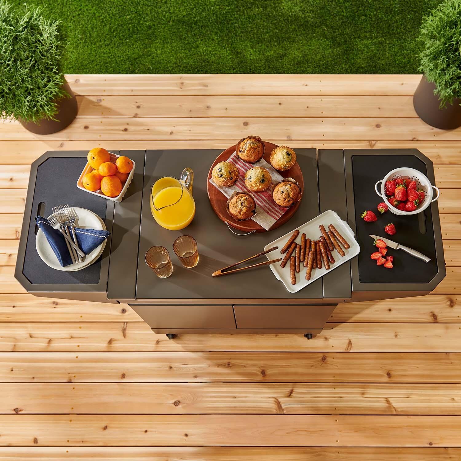 TYTUS TDT-GHS-XLCT Emberwood Prep Cart - Top View - Lifestyle thumbnail