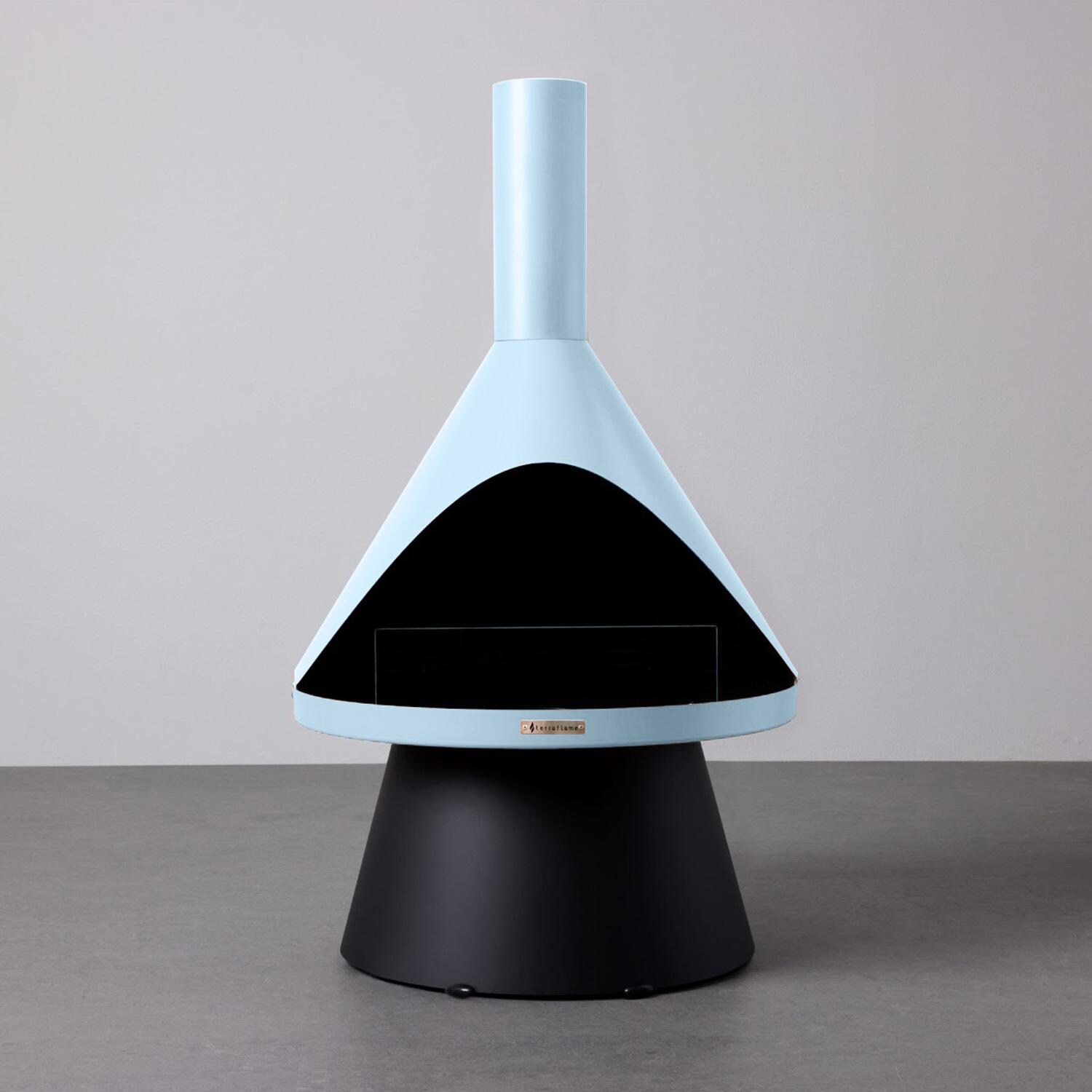 TerraFlame Lloyd Modern Gel Fuel Fireplace - Sky Blue - Display thumbnail