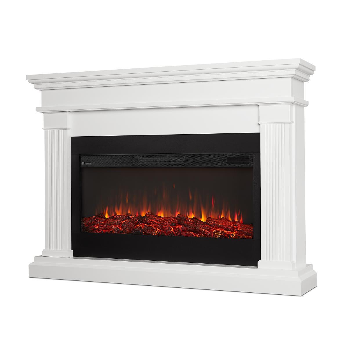 Real Flame 8080E-W Beau 58-Inch Electric Fireplace Mantel - White - Hero thumbnail