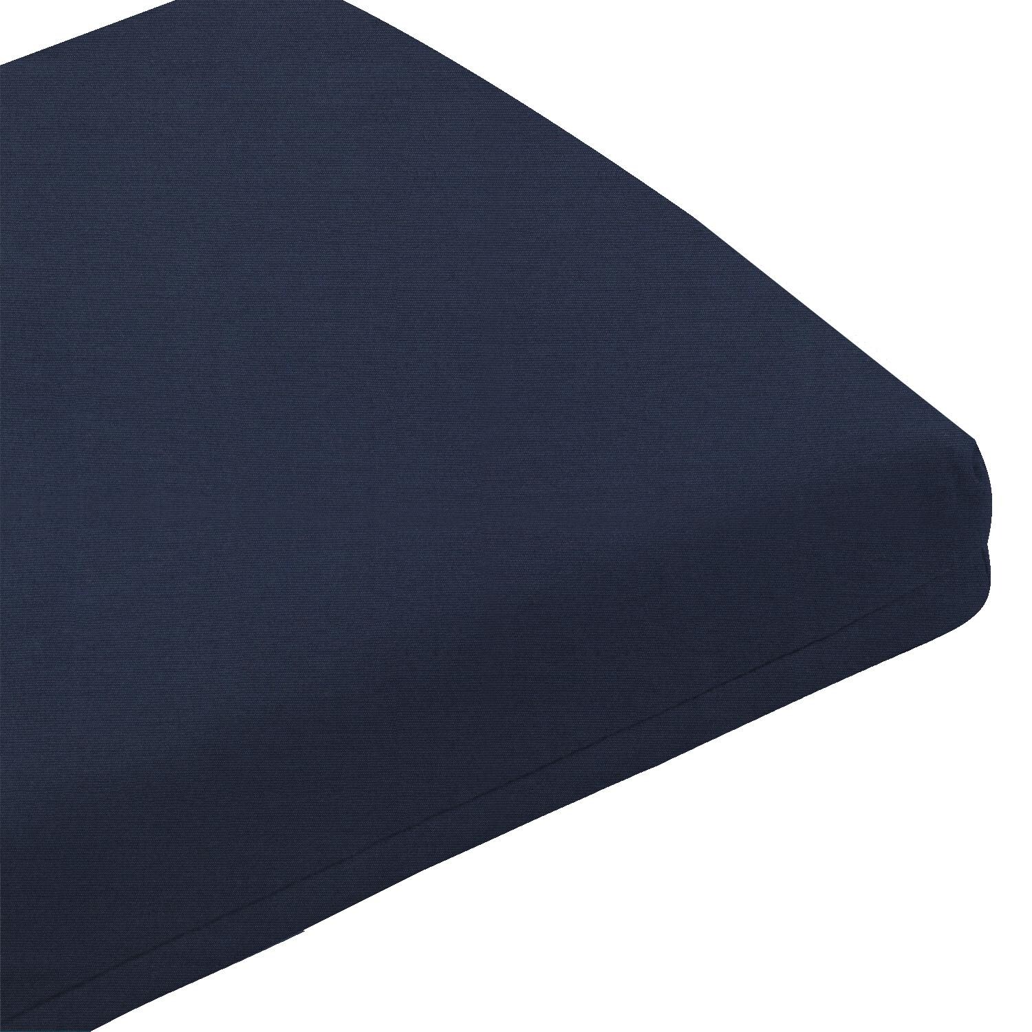 Sunbrella Canvas Navy Large Outdoor Replacement Bench Cushion W/ Knife Edge By UltimatePatio.com - Corner Detail thumbnail
