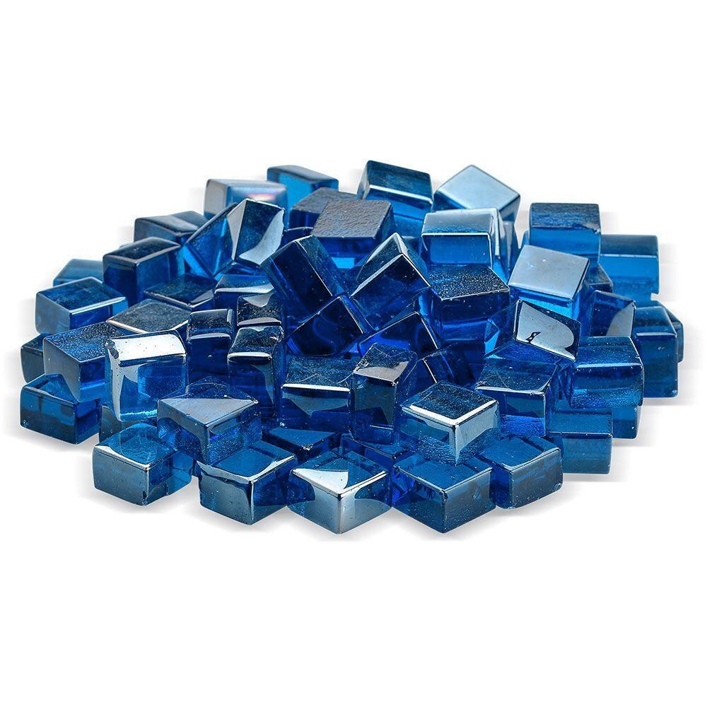 BBQGuys Signature AFF-PABLLST12-2-10 1/2-Inch Pacific Blue Luster Cubes - Glass Pile thumbnail