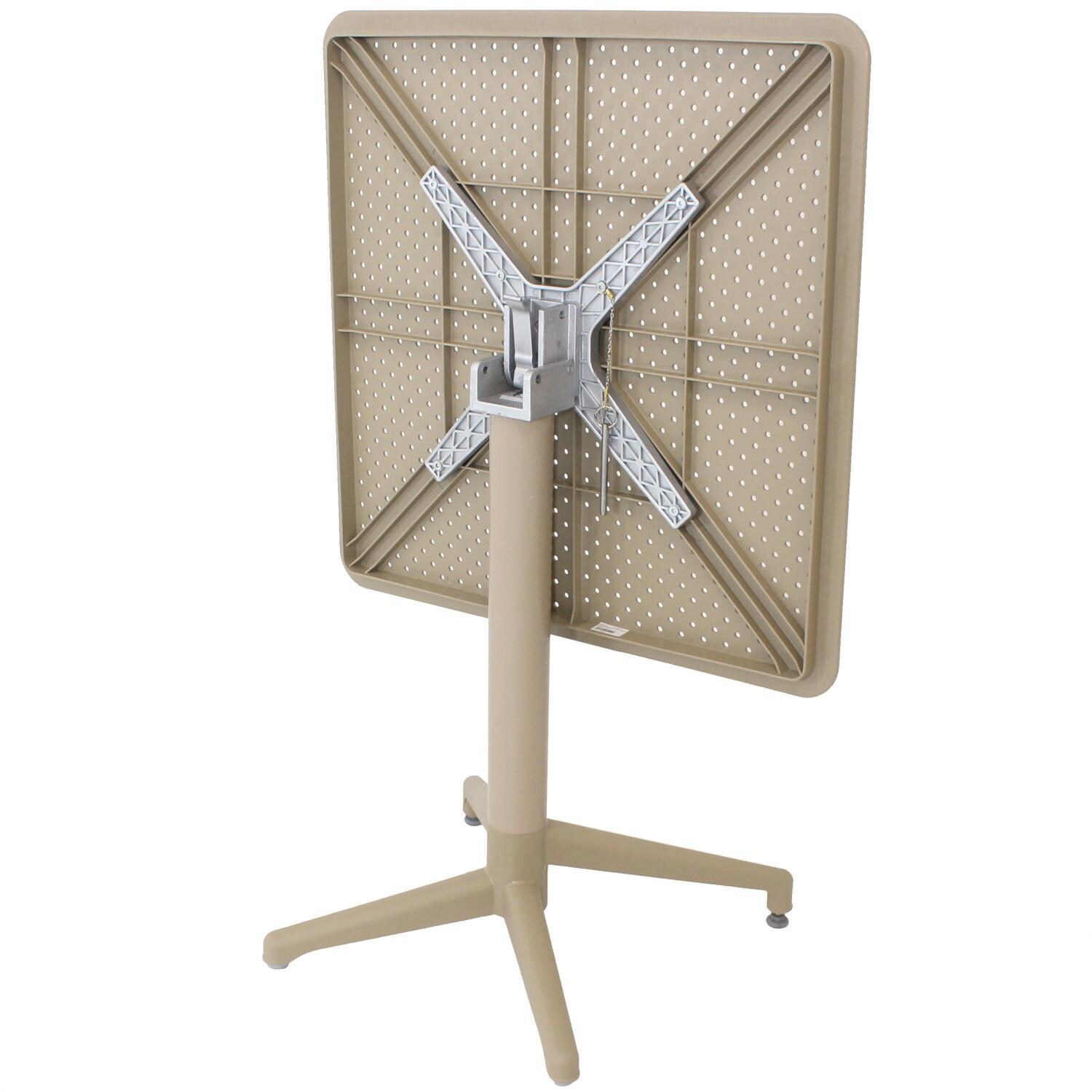 Ultimate Patio All-Weather Square Foldable Plastic Table - Folded thumbnail