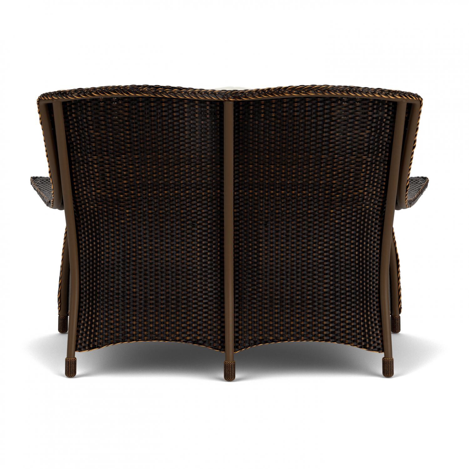 Lloyd Flanders Mandalay Loveseat in Mink Finish with Sailcloth Salt fabric - Back thumbnail