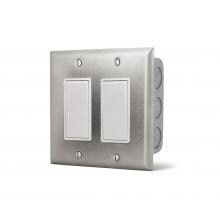 Infratech Dual On/Off Wall Plate Switch And Gang Box - 14-4405 image