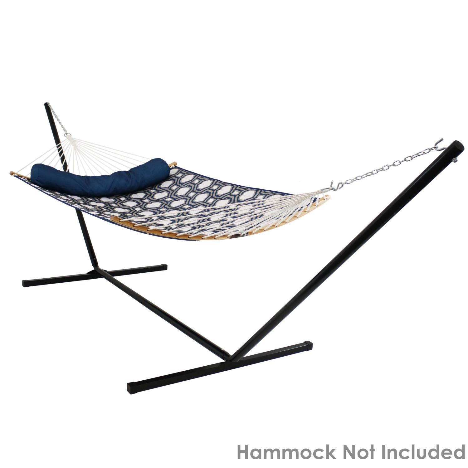 Ultimate Patio Heavy-Duty Steel Beam Hammock Stand - Black - Front View thumbnail