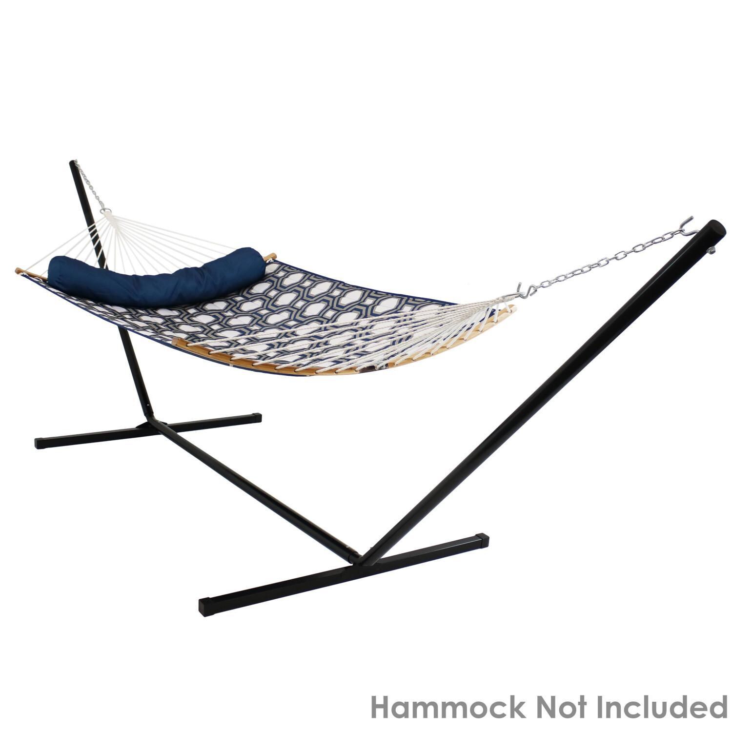 Ultimate Patio Heavy-Duty Steel Beam Hammock Stand - Black - Front View thumbnail