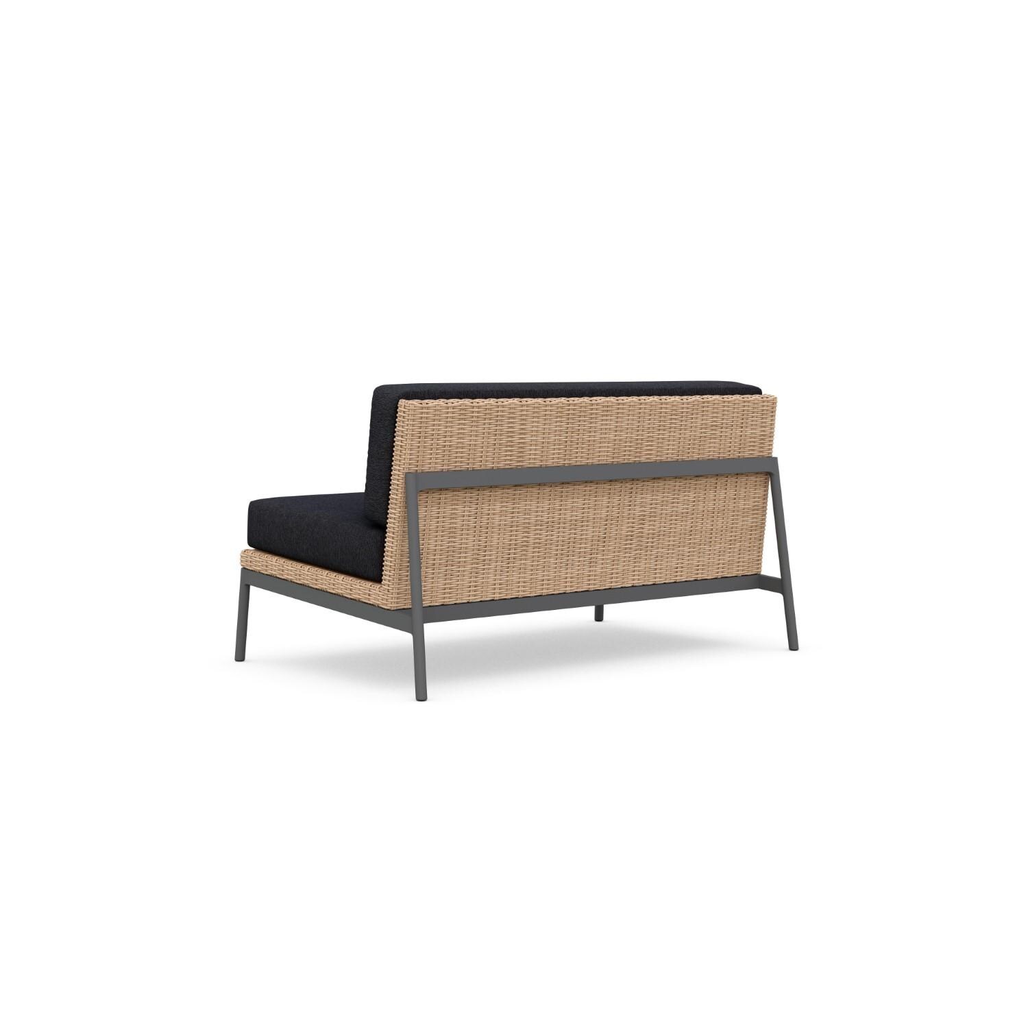 Azzurro Living TER-W03S2-CU Terra Wicker Sofa in Natural/Midnight - Back - White Background thumbnail