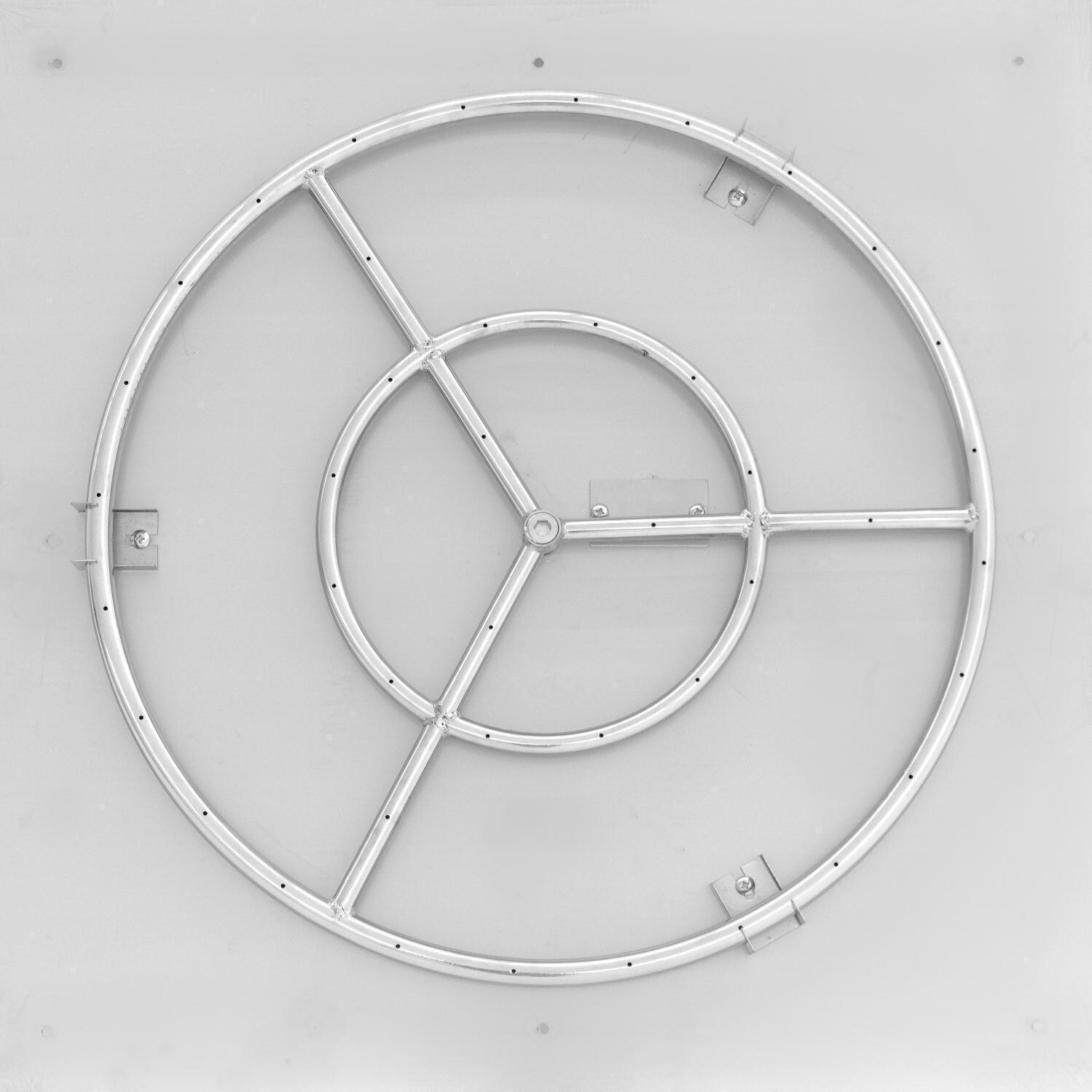 BBQGuys Signature Series 30-Inch Square Natural Gas Flat Pan With Ring Burner - Top View thumbnail