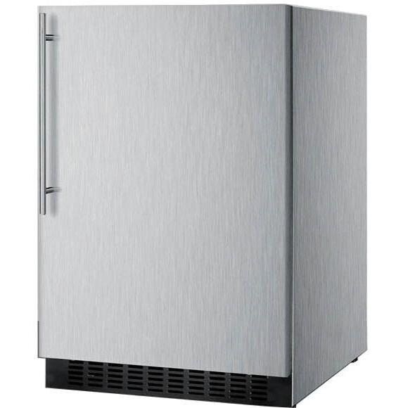 Summit 4.6 Cu. Ft. Built-In / Freestanding Refrigerator - Stainless Steel - Angle thumbnail