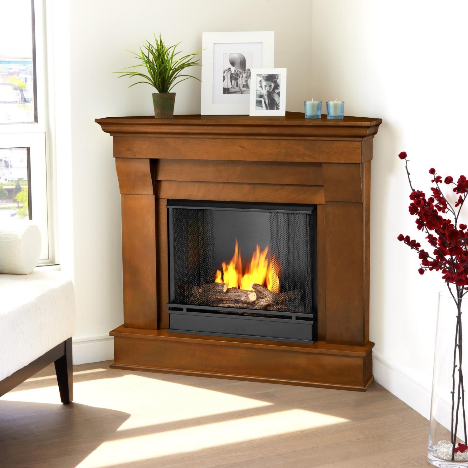Real Flame Chateau 40-Inch Corner Gel Fireplace - Shown Installed in Room thumbnail