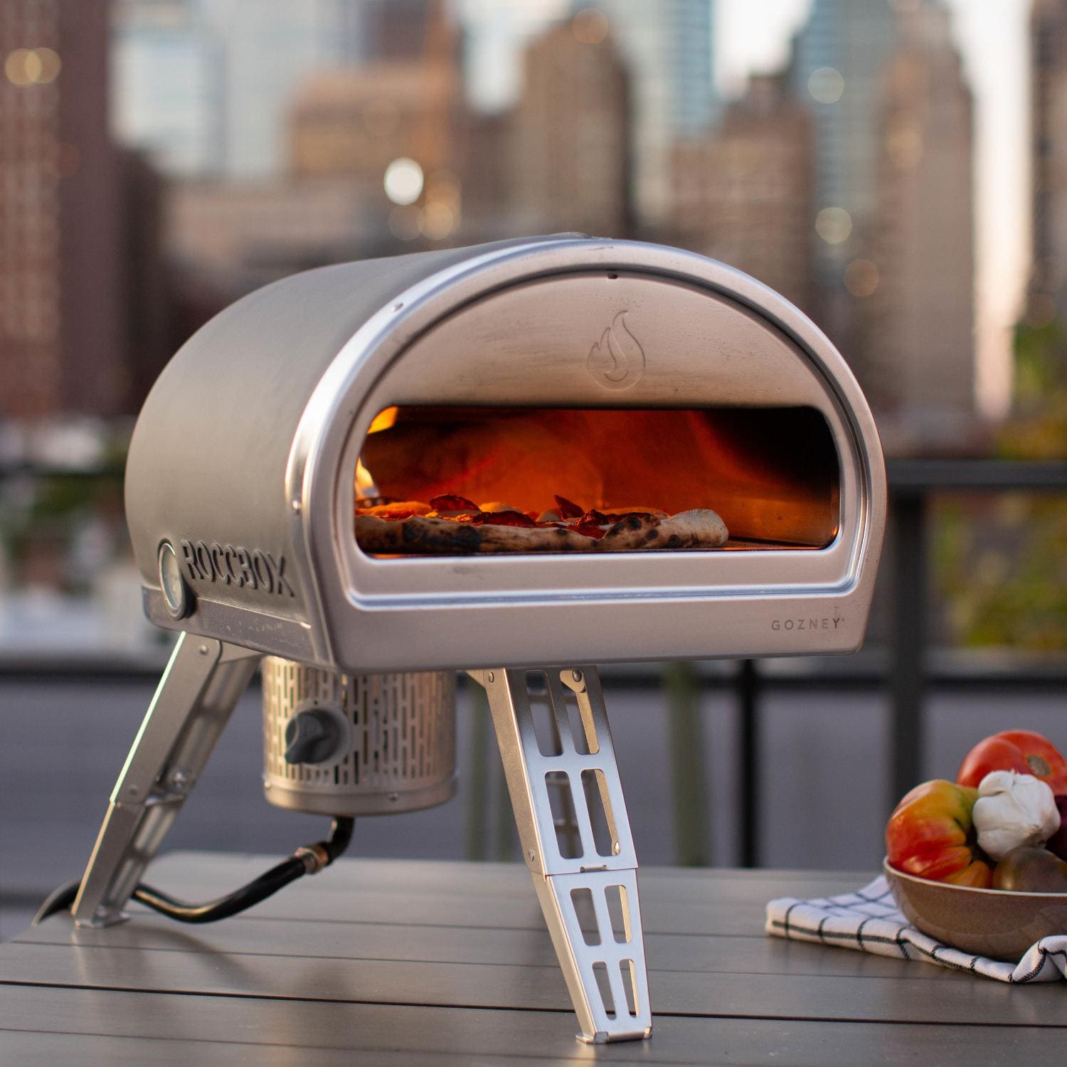 Roccbox Portable Pizza Oven W/ Gas & Wood Burners Grey RBX1GREYUS