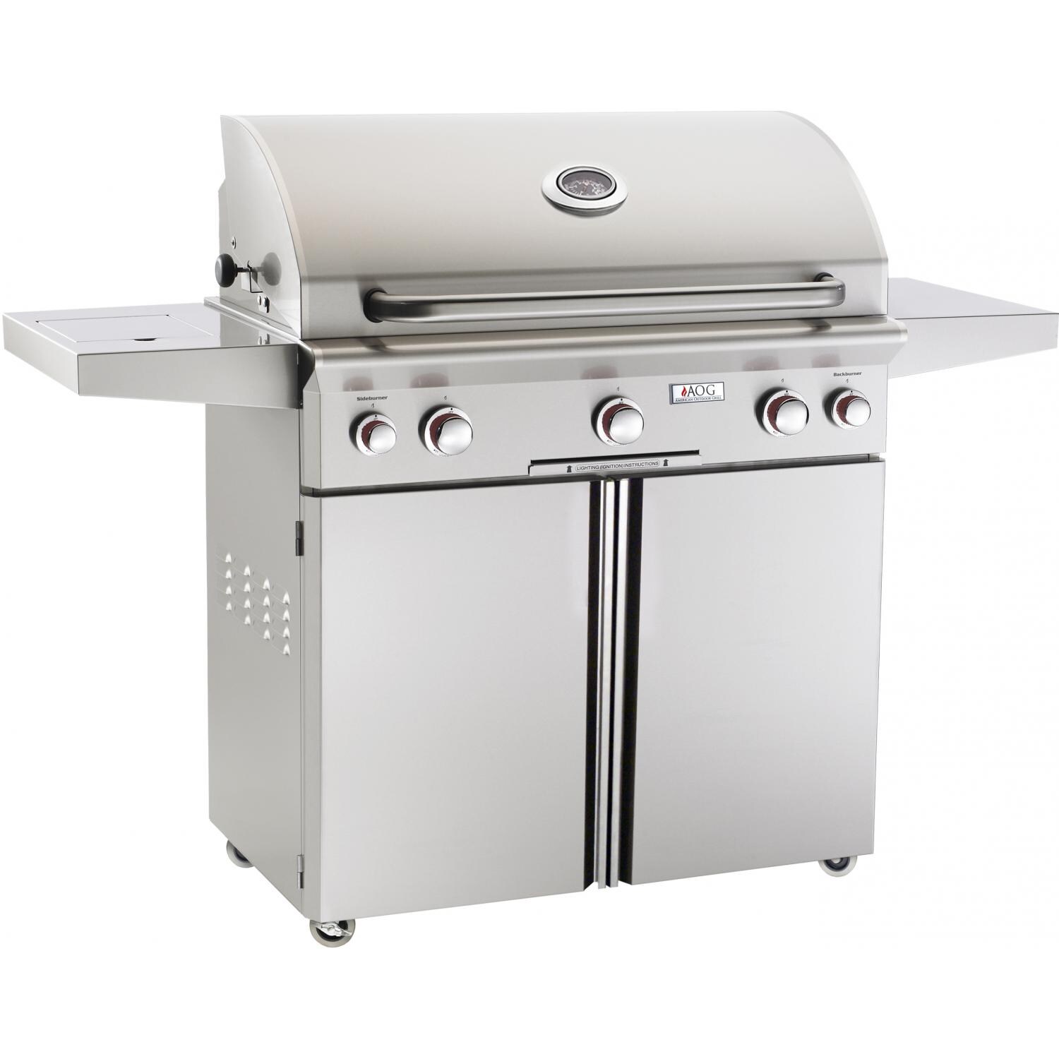 American Outdoor Grill T-Series 36-Inch 3-Burner Freestanding Propane Gas Grill W/ Rotisserie & Single Side Burner - 36PCT thumbnail