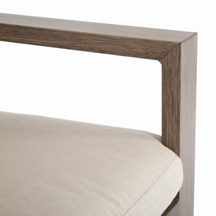 Laguna 5 Person Aluminum Sectional w/ No Welt in Driftwood/Canvas Natural by Sunset West - Corner - Detail thumbnail