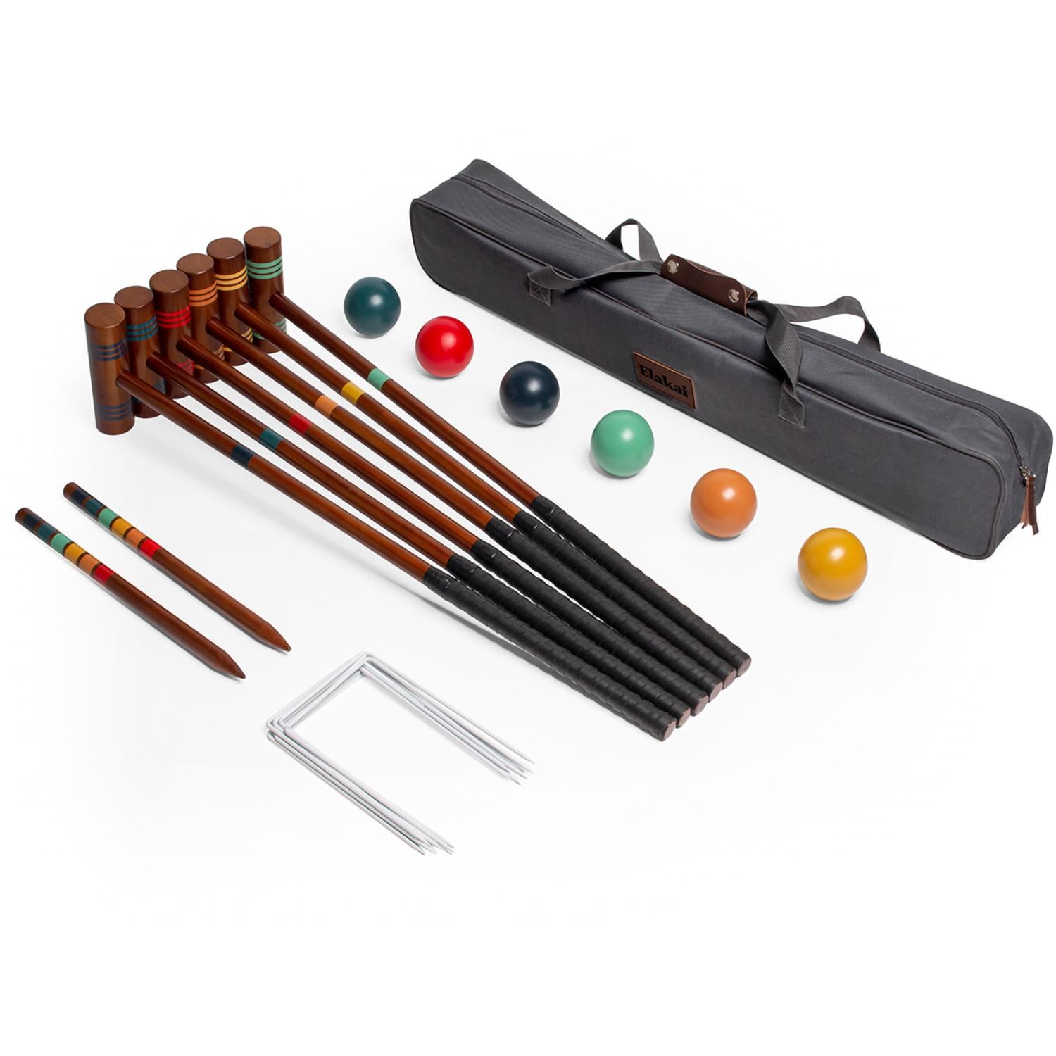 Elakai 6 Player Travel Croquet Set - EGCQW-01 : BBQGuys