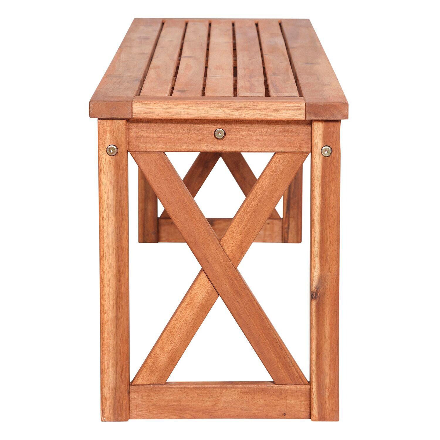 Crosswinds 53 Inch Acacia Backless Patio Bench By Walker Edison Bbqguys