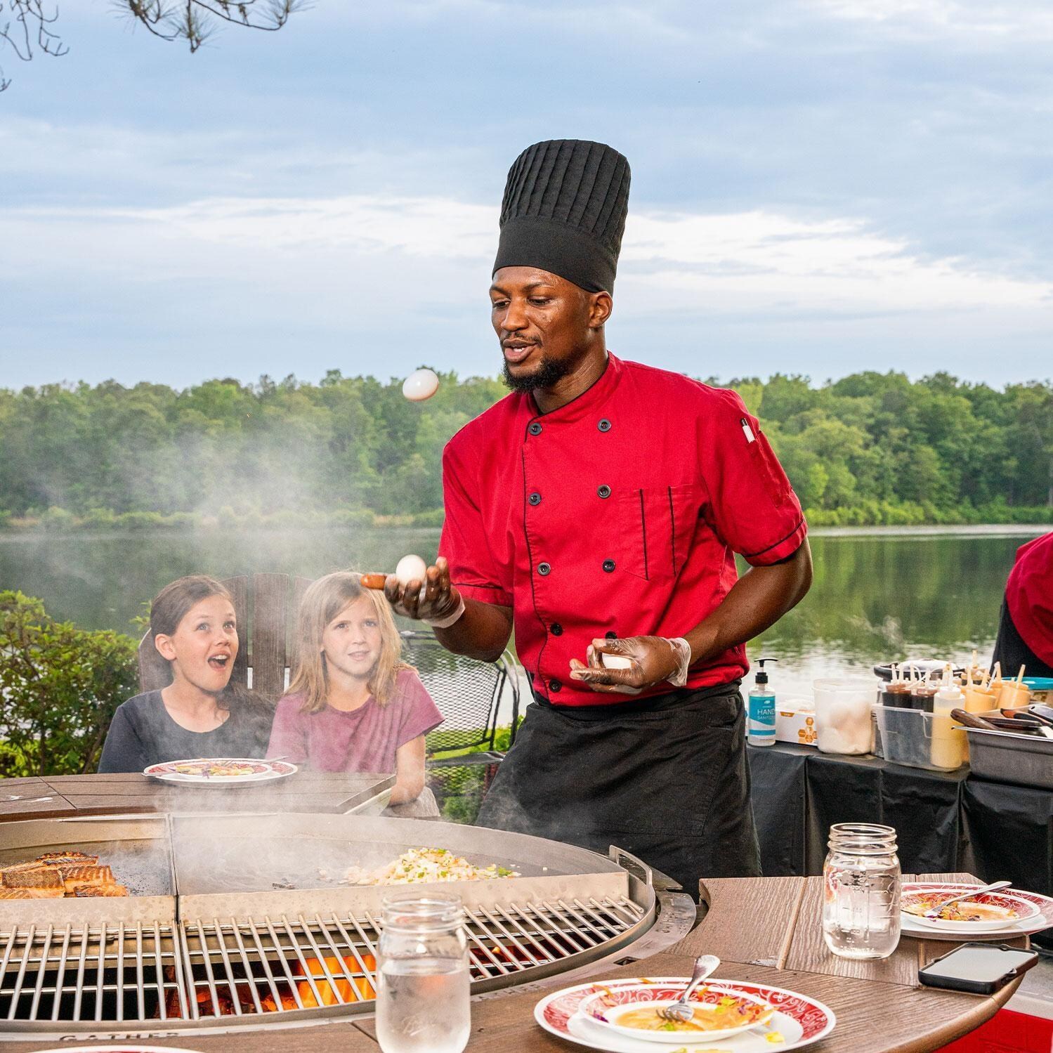 Gather Grills P2000-starter-black Pioneer 35-Inch Wood Fired Grill W/ Starter Package - Lifestyle thumbnail