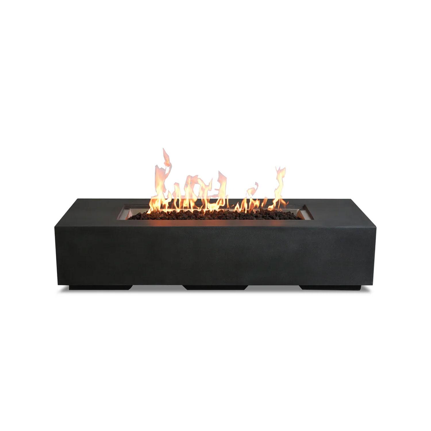 Glenwood 72-in Rectangular Concrete Natural Gas Fire Pit in Graphite by Lakeview Outdoor Designs - White Background thumbnail