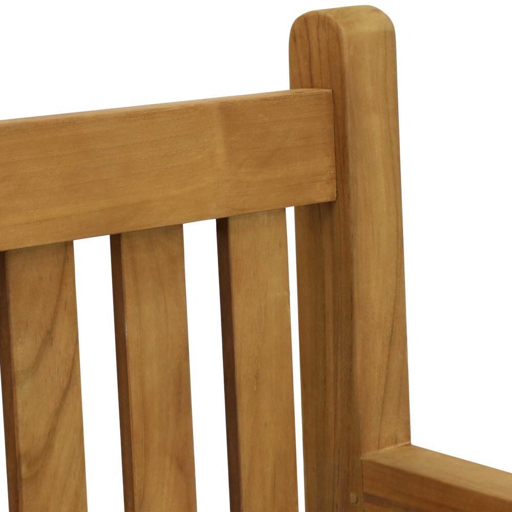 Ultimate Patio Outdoor Teak Wooden Garden Bench - Chair Back Detail thumbnail