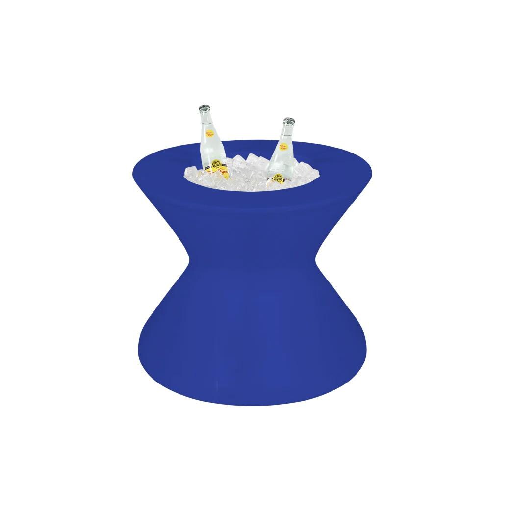 Ledge Lounger In-Pool Signature Tall Ice Bin w/Split Lid w/Hole - Dark Blue - White Background thumbnail