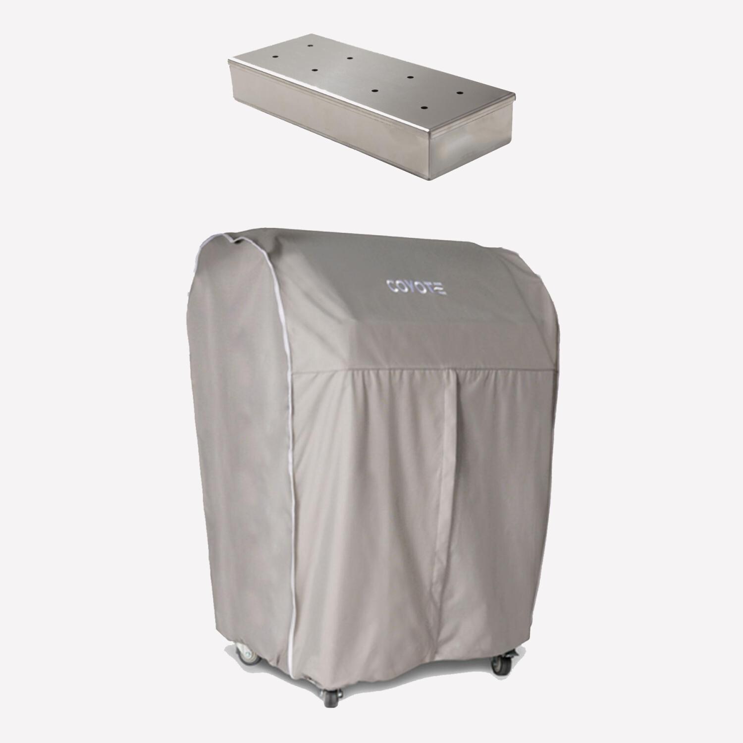Coyote 36" Freestanding Grill Cover and Smoker Box Bundle thumbnail