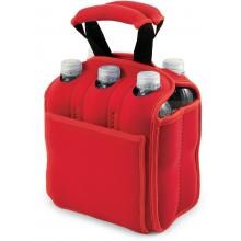 Picnic Time Six Pack Insulated Beverage Tote - Red image