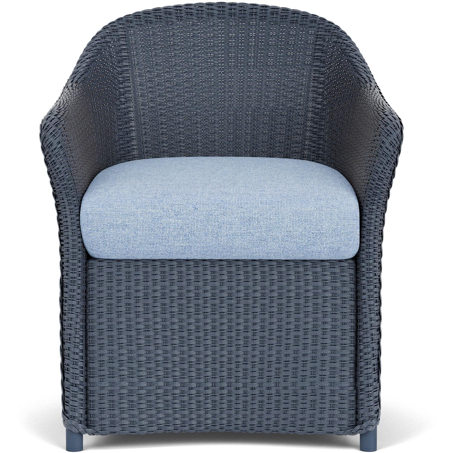 Lloyd Flanders Weekend Retreat Dining Armchair in Denim Blue Finish W/ Demo Skyway Fabric thumbnail