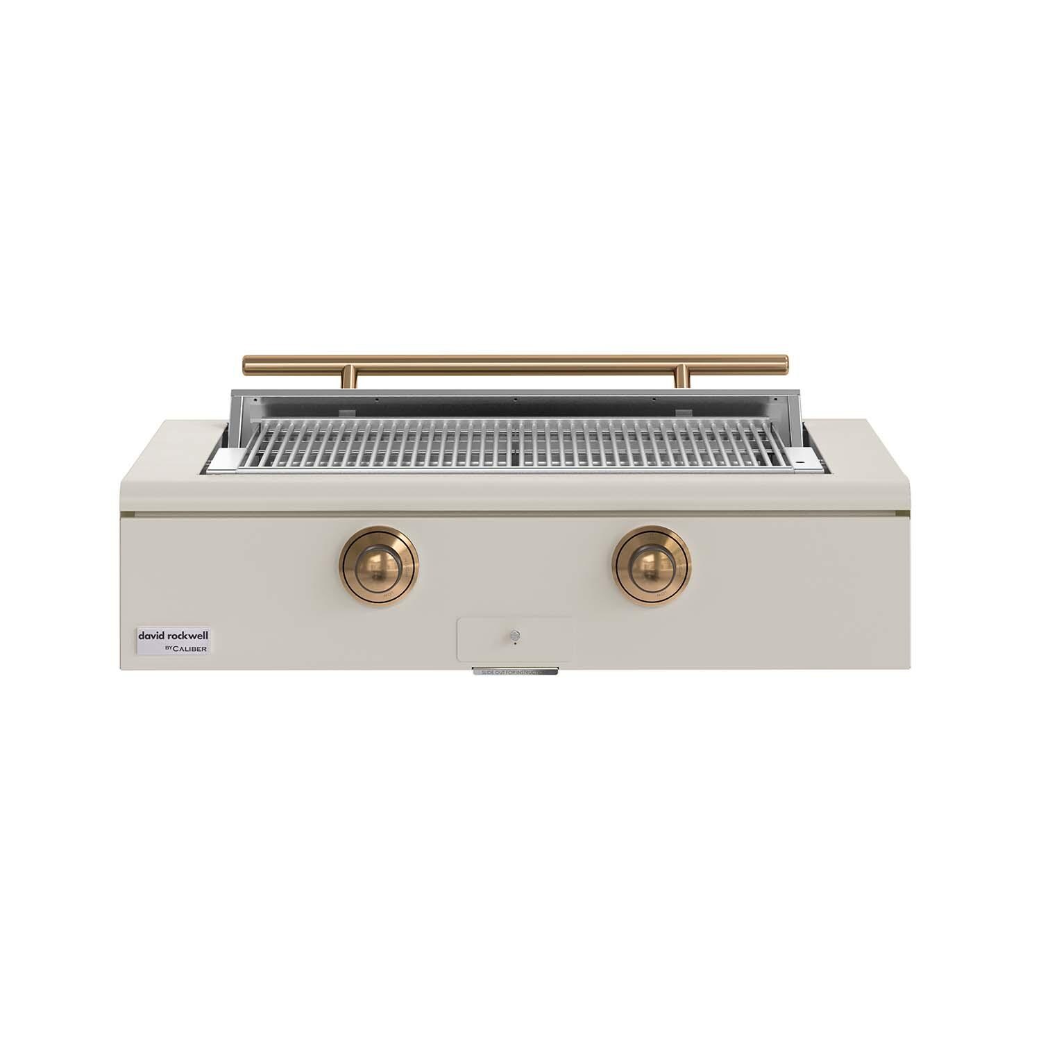 Caliber 42-in Natural Gas Built-In Rockwell Grill - Antique White w/ Gold Hardware - CRG-42BN00-A-050-H08