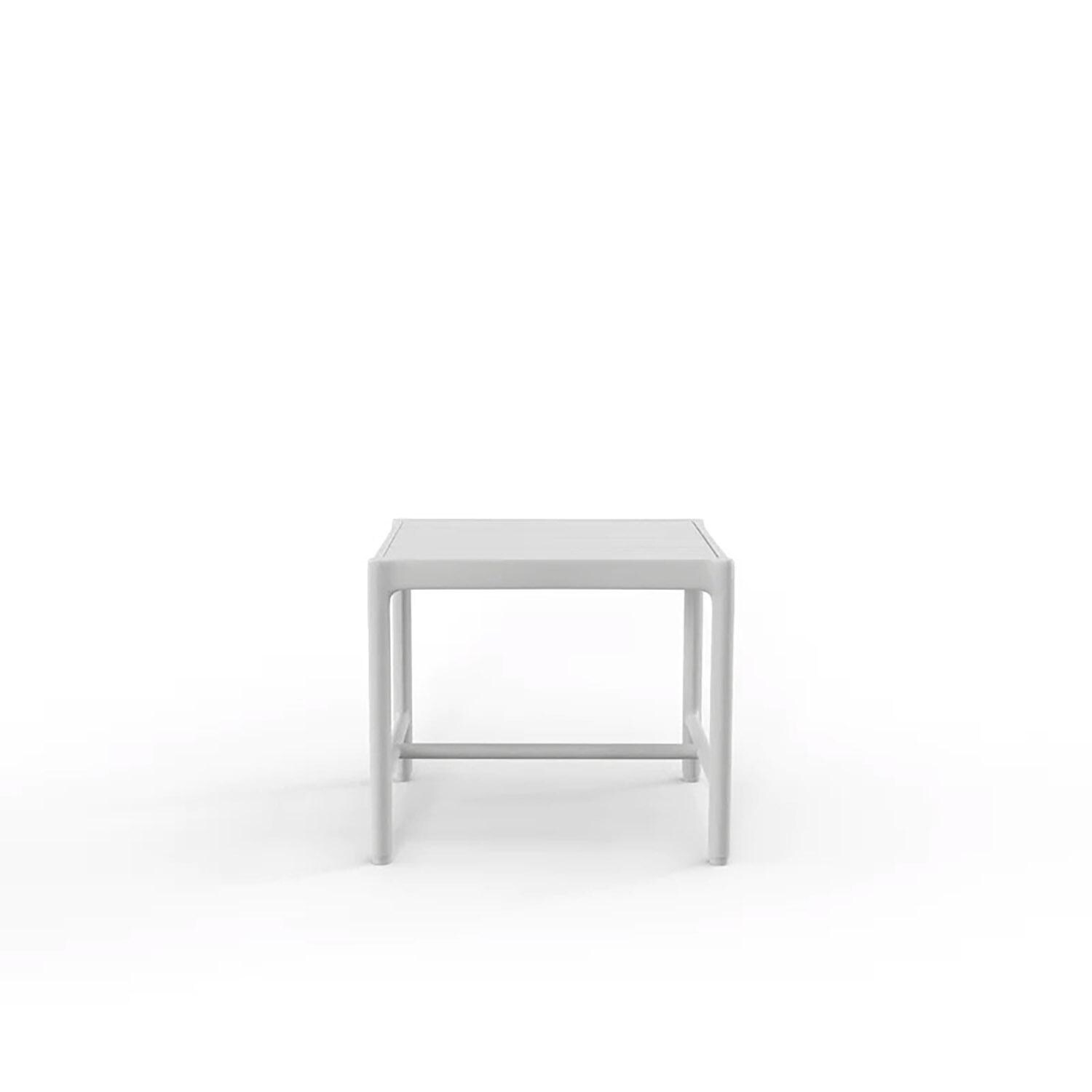 Sabbia 21 X 18 Inch Rectangular Aluminum End Table in White by Sunset West