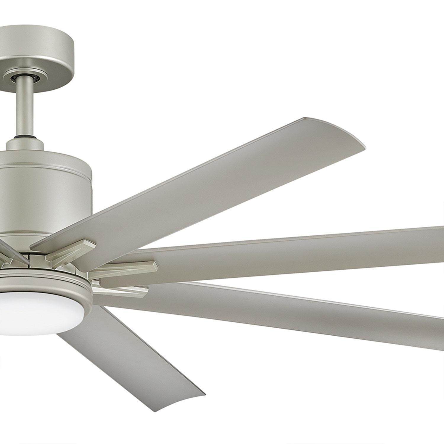 Hinkley Lighting 907166FBN-LWD Vantage 66-in Indoor / Outdoor LED Smart Ceiling Fan - Brushed Nickel - Fan Blades - Detail thumbnail