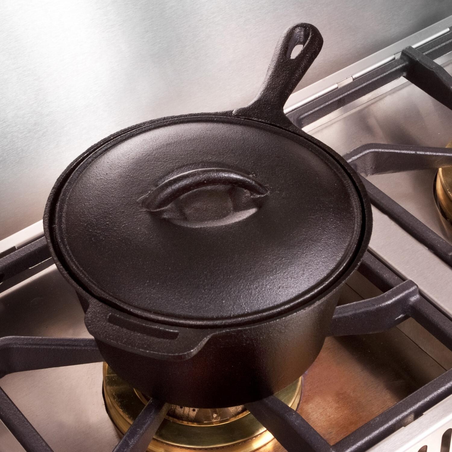 Cajun Classic 2Quart Seasoned Cast Iron Sauce Pot GL10491AS