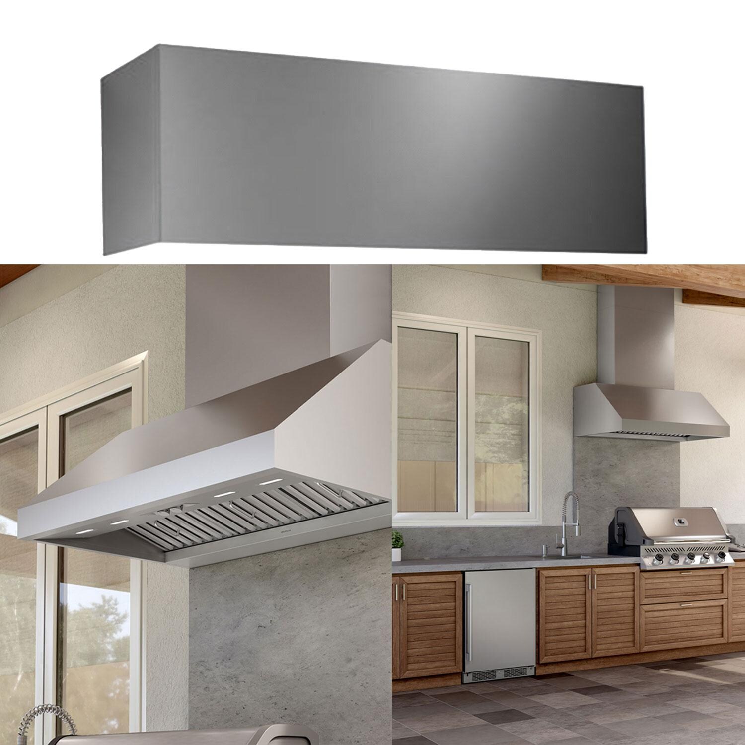 Zephyr AK7854CS+AK0754BS+Z1C-0178 54-Inch Cypress Outdoor Wall Hood W/ 12-Inch Duct Cover and Extension for 10-12-Ft. Ceiling thumbnail