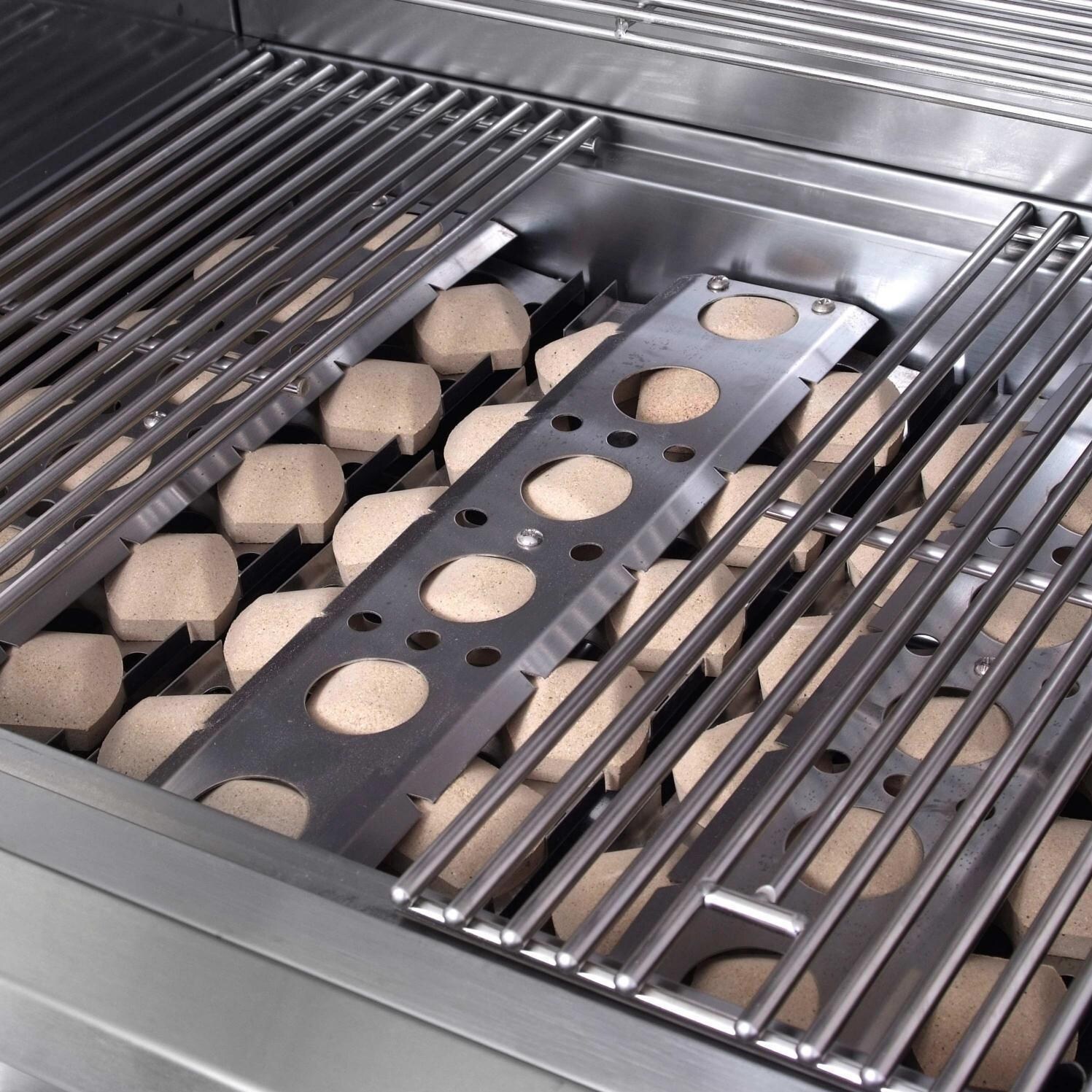 RCS Premier Series RJC40AL 40-Inch 5-Burner Built-In Natural Gas Grill With Rear Infrared Burner & Grill Lights - Cooking Grids